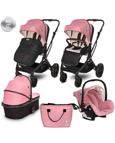 carrito de bebé 3 piezas Glory rosa gama alta hasta 22 kg
